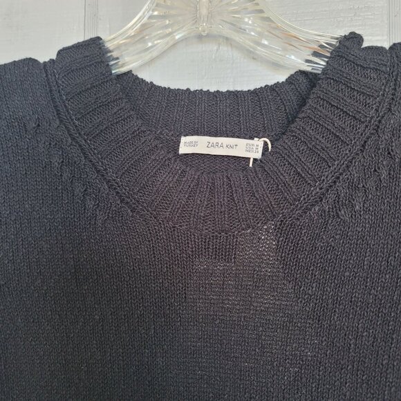 Zara Knit Women's Black Maxi Sweater Dress. Size M - Picture 3 of 7